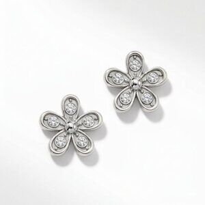 Enchanted Flower Silver Earrings